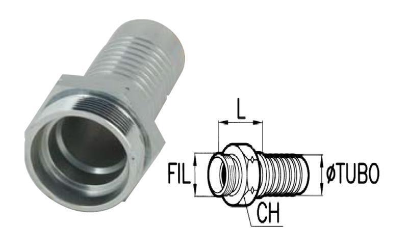 HYDRAULIC FITTING CEL 15 L MALE DN10-M22X1,5