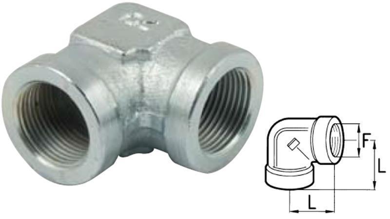 HYDRAULINEN KULMA 90° LYHYT NAIS-NAIS 3/8