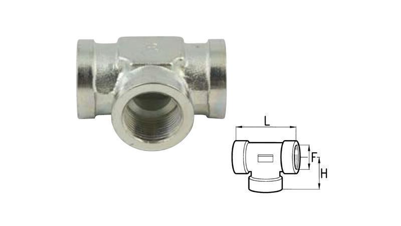 HYDRAULINEN T YHDISTÄJÄ BSP NAIS-NAIS 3/8