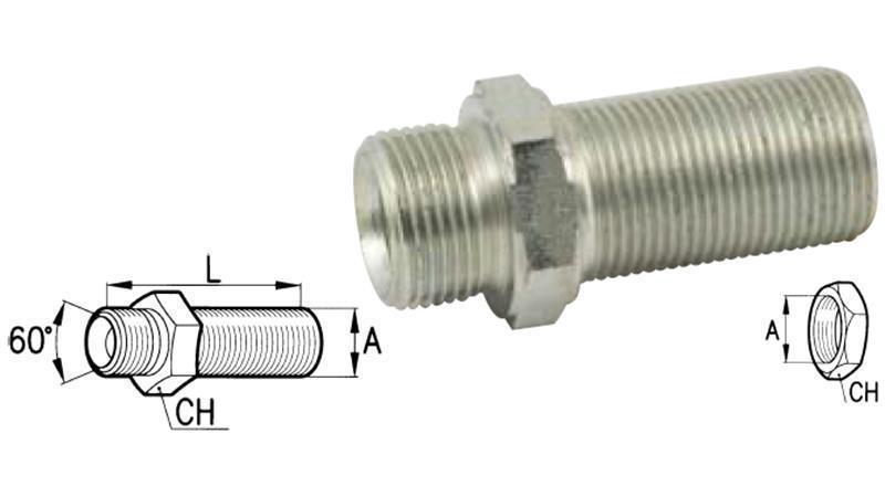 HYDRAULISCHE DUBBELE BOCHT BSP UITGEBREID 1/2