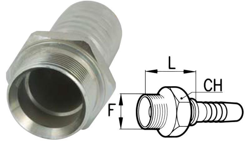 HYDRAULIC CONNECTION BSP MALE DN10-M18X1,5