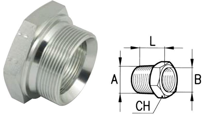 ADAPTADOR HIDRÁULICO MACHO-HEMBRA 1 1/4-3/4