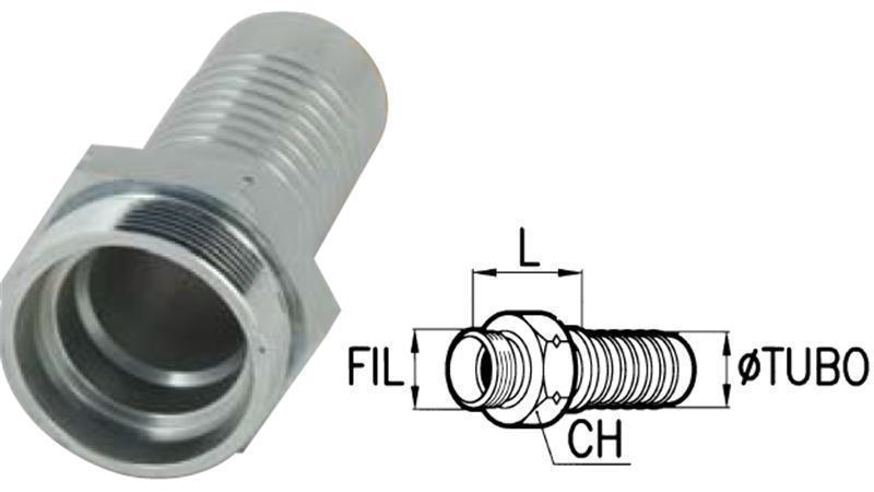 HYDRAULISCHE AANSLUITING CES 25 MET MALE DN25-M36X2