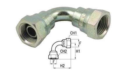 HYDRAULINEN KULMA 90° NAIS-NAIS 1/2