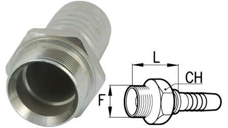 HYDRAULIC CONNECTION BSP MALE DN10-M18X1,5