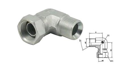 CODO HIDRÁULICO 90° BSP NUT CORTO GIRATORIO-MACHO 1/4