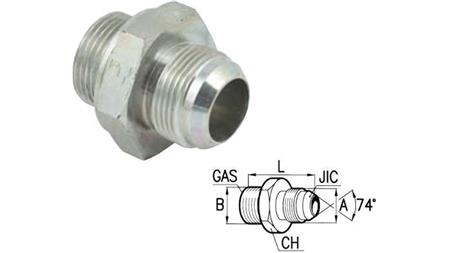 REDUKTOR HYDRAULICZNY 3/4'' JIC74°-1/2 GAZ