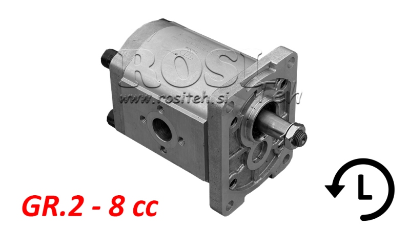 HYDRAULISK PUMP GR.2 8 CC VÄNSTER - FLANGE