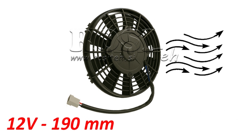 AXIAL FAN 190MM PULLING 12V