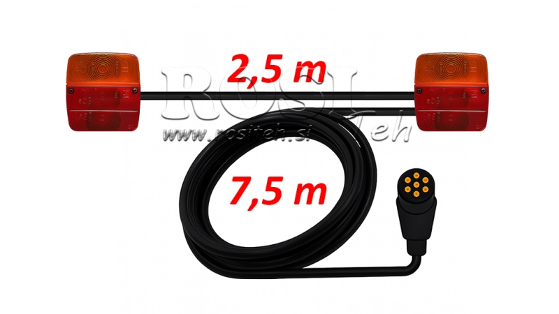 KOMPLETT FÉNYSZÓRÓ KÁBELEL 7,5m + 2,5m