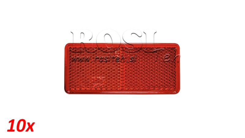 SUORAKAITEINEN HEIJASTIN PUNAINEN 105X48 (10KPL)