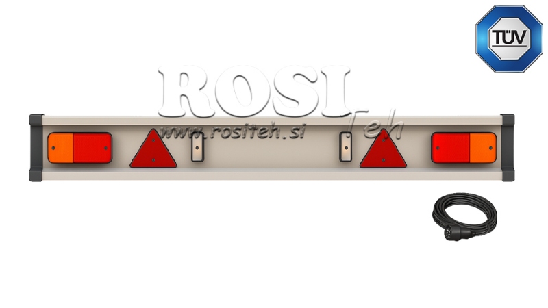 BARA DE REMORQUE TÜV MODÈLE AVEC LUMIÈRES 2150mm