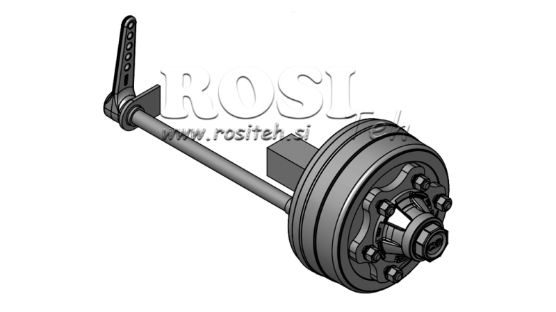 PUOLI-AKSELIT JARRUILLA 3.600 KG P.250 MM