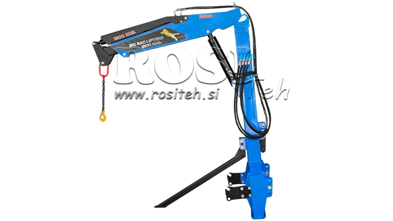 TRAKTORIN KOLMIPISTENOSTURI – HYDRAULINEN NOSTOVARSI 1200 KG