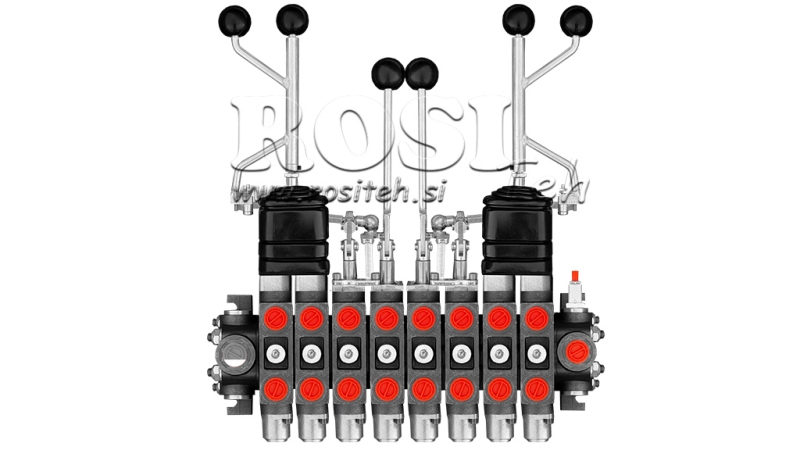HYDRAULISCHE KLEP HIAB 8XPC70 + 2X EURO JOYSTICK 3 POZ