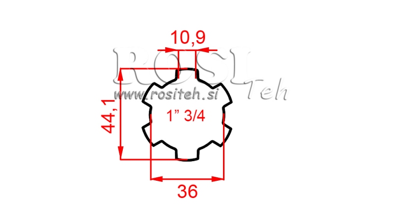 KARDÁN ADAPTER 1-3/4 KÉTOLDALAS (300 mm)
