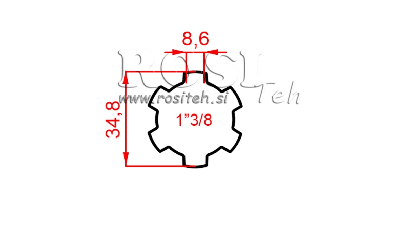 ZAPFWELLENADAPTER HÜLSE 1-3/8 (150 mm)