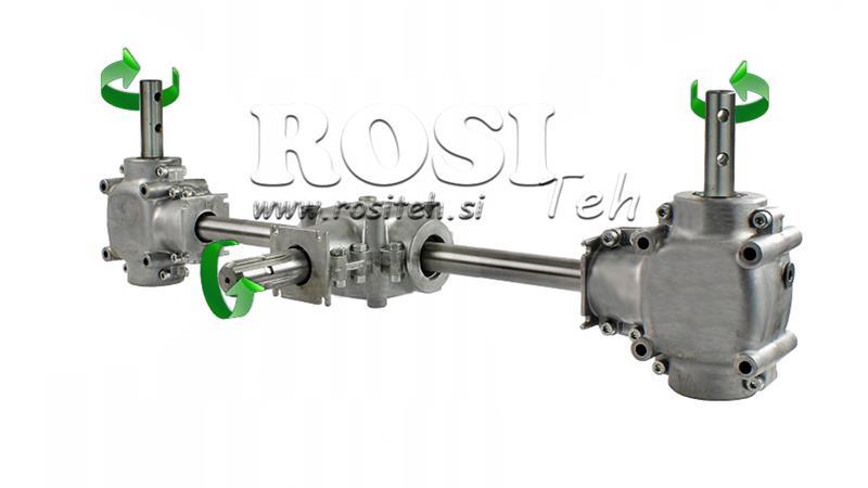 SADA REDUKTORŮ 1:1.35 (22HP-16kW) PRO TROJITÝ PŘEVOD L:770