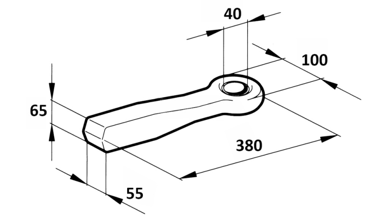 ZUGÖSE FIX FI40 55x65 L380 - 10000KG/1500KG