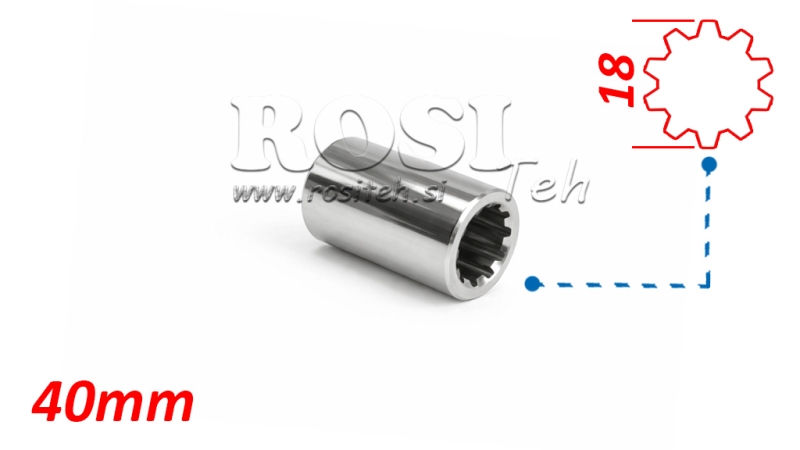 P.T.O. АДАПТЕР БУШ 18x15 - 10 ЗЪБА Din 5482