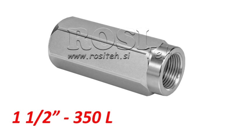 CLAPET ANTI RETOUR EN LIGNE VU - FEM/FEM G1 -1/2- 350 L/MIN-300 BAR