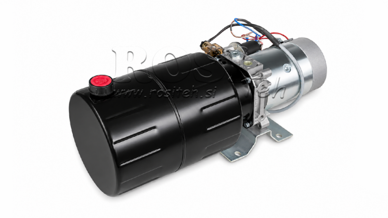 MINI HYDRAULISCH KRACHTPAKKET 24V DC - 2.2kW = 2.1cc - 8 lit - enkel-fase assemblage (metaal)