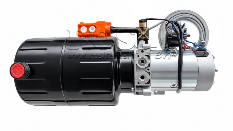 MINI HYDRAULISCH KRACHTPAKKET 24V DC - 2.2kW = 2.1cc - 8 lit - enkel-fase assemblage (metaal)