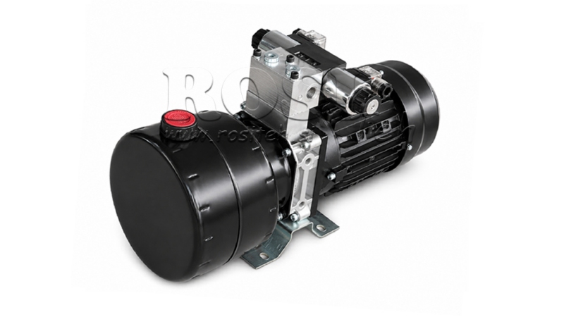 MINI HIDRAULIKUS AGGREGÁTOR 380 V AC (0,75 kW) - 3,7 cc - 5,2 lit/min - tank 4 lit