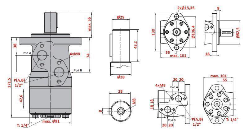 HYDRAULINEN MOOTTORI MP 315