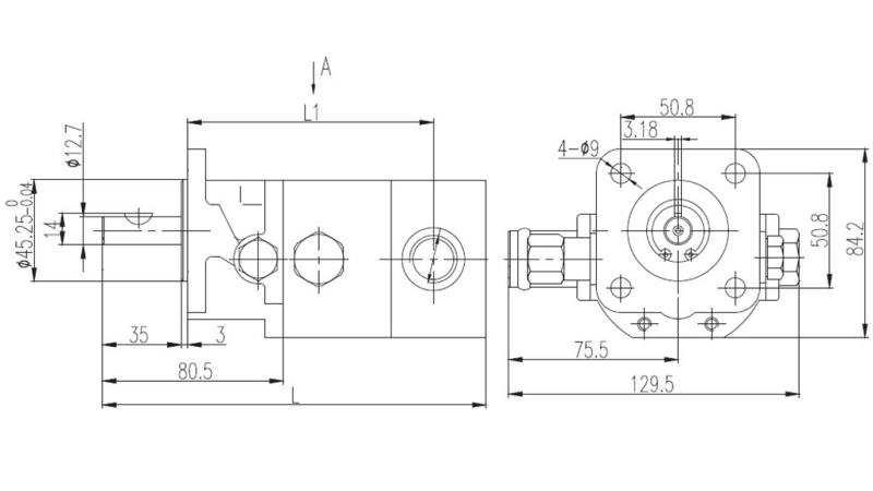 HYDRAULIC HI-LO PUMP 16GPM 12.9 CCM + 4.1 CCM RIGHT