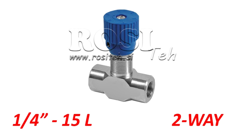 РЕГУЛАТОР НА ПОТОК VRFB - ДАМПИНГОВ КЛАПАН 1/4 ДВУПЪТЕН - 15ЛИТ