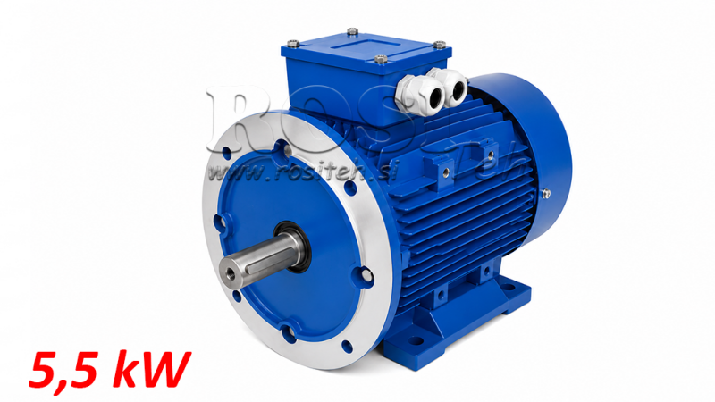 5.5KW-SÄHKÖMOOTTORI MS132S-4_1450RPM 3FAASI JALAT+FLANGE-B3B5