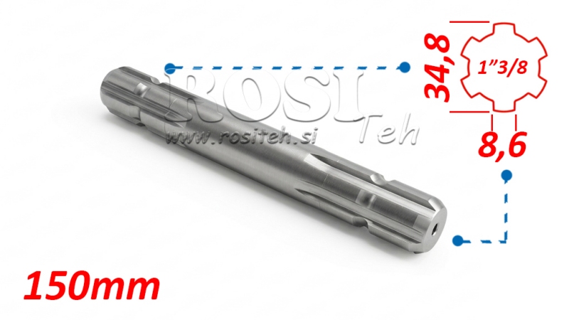 ADAPTOR CARDANIC 1-3/8 DUBLU (150 mm)