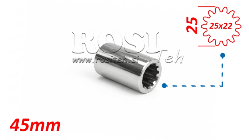 FOGGAS KEREK PTO 25X22 14 FOG d35 l45