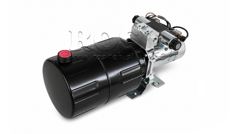 MINI HYDRAULINEN POWER-PACK 12V DC - 1.6kW = 2.1cc - 8 lit - kaksisuuntainen yksikkö (metalli)