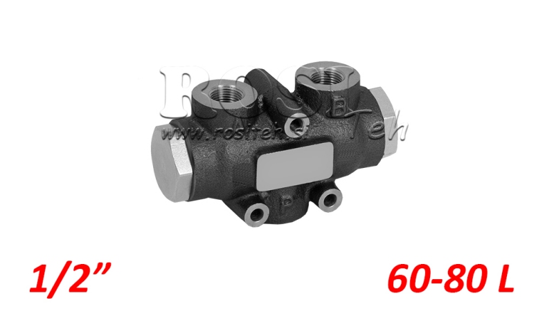 HIDRAULIKUS ÁRAMLÁS ELOSZTÓ SZELEP V01007 60 - 80 lit - 1/2 - 250 bar (max.300 bar) V-EQ50