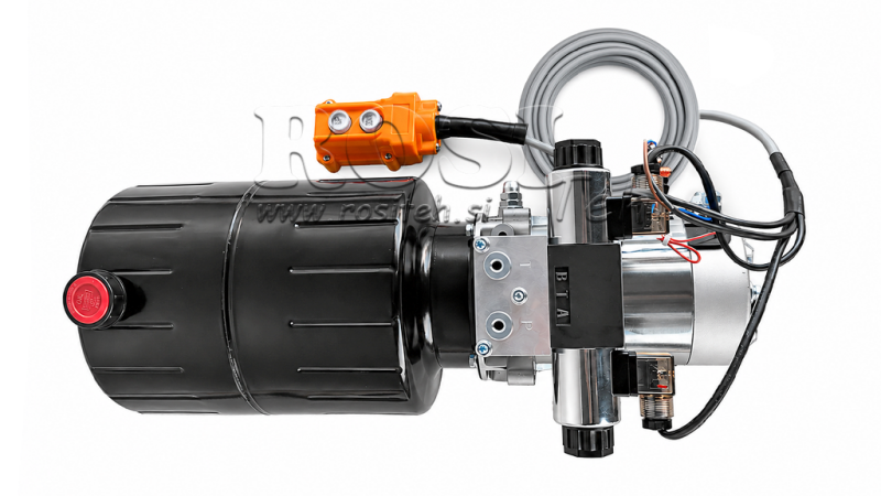 MINI HYDRAULINEN POWER-PACK 24V DC - 2.2kW = 2.1cc - 8 lit - kaksisuuntainen yksikkö (metalli)