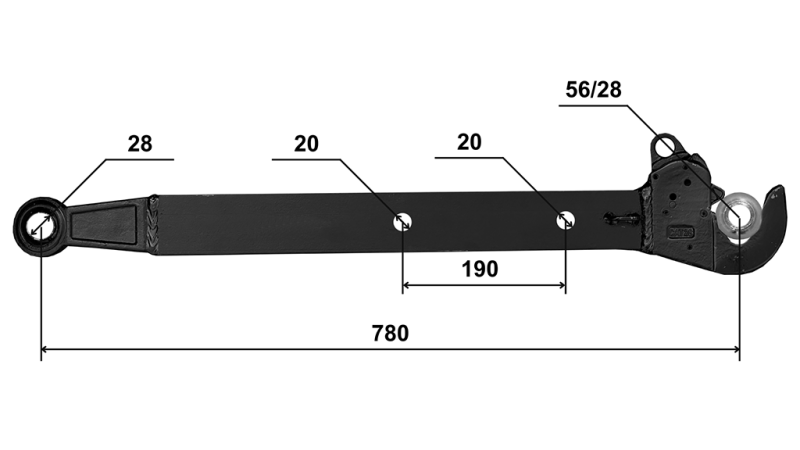 ΑΝΥΨΩΤΕΣ ΒΡΑΧΙΟΝΕΣ ΤΡΑΚΤΟΡΑ ΤΡΙΩΝ ΣΗΜΕΙΩΝ ΣΥΝΔΕΣΕΙΣ CBM 70X20 MM - 780MM ΓΙΑ ΕΩΣ 75HP