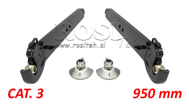 KOLMIPISTENOSTOLAITTEEN ALAVARRET CAT.3 - 120x35 mm - 950 mm (140 HP)