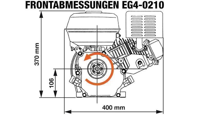 bensiini mootor EG4-200cc-5.10kW-3,600 RPM-H-KW20x53-manuaalne käivitus
