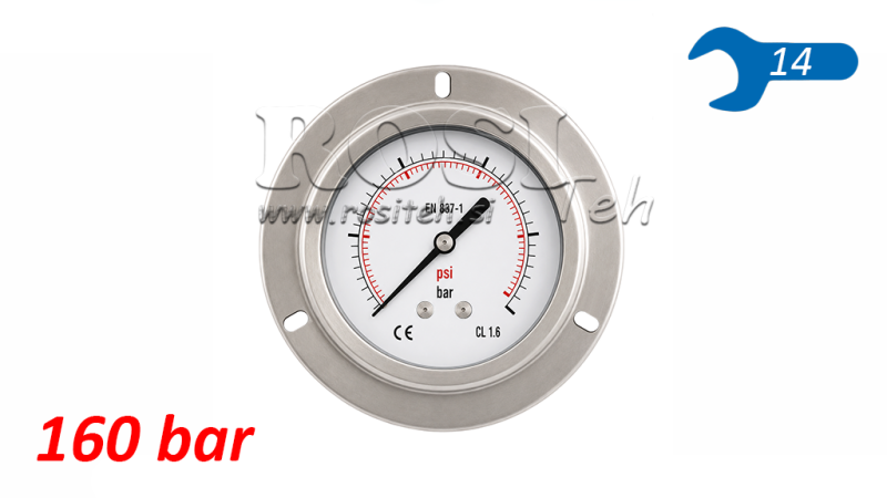 MANOMETRI DN63 TAKANA 0 - 160 BAR - 1/4