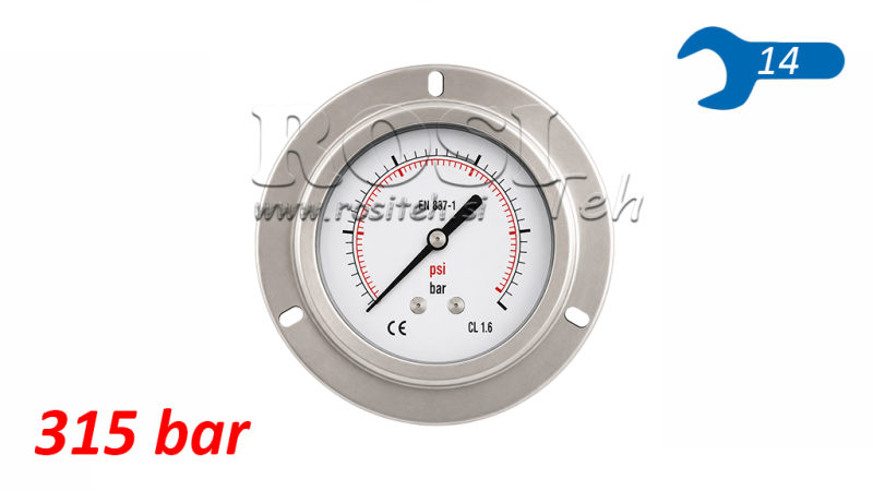 MANOMETRI DN63 TAKANA 0 - 315 BAR - 1/4