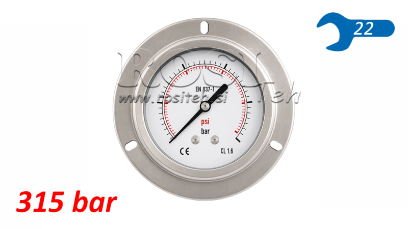 MANOMETRI DN100 TAKANA 0 - 315 BAR - 1/2