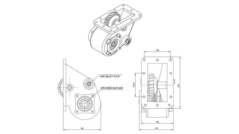 Διαστάσεις ΥΔΡΑΥΛΙΚΗΣ ΑΝΤΛΙΑΣ - SCANIA GR 871