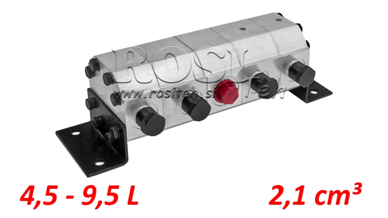 HYDRAULICZNY DZIELNIK PRZEPŁYWU ZĘBATEGO 4/1 (4.5-9.5LIT - MAX.240BAR) 2.1CC/SEG