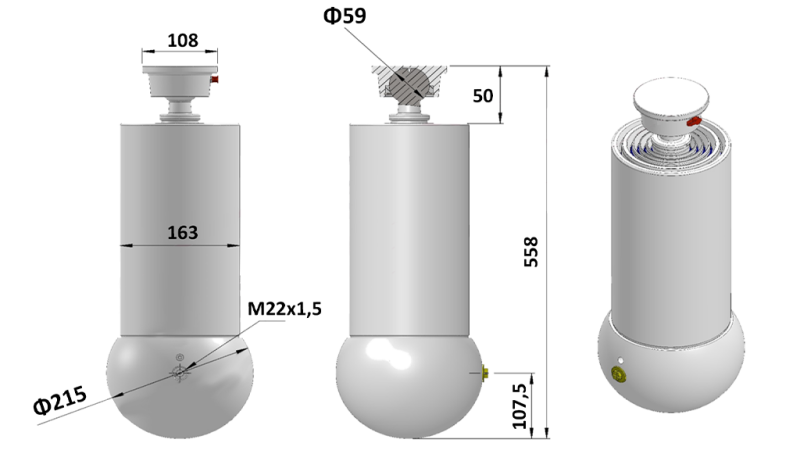 TELESKOOPKOLB - MEILLER KIPPER - 5 ASTET 163 mm 15 ton - KÄIK 1650 mm