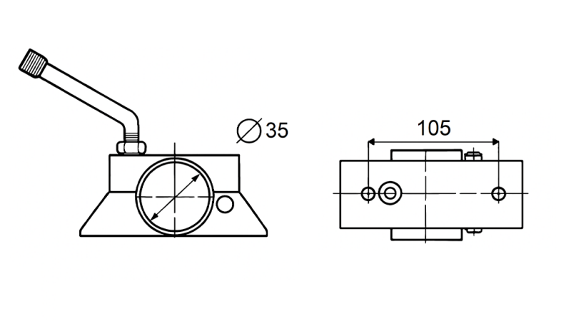 AUTÓPÓZKOCSI TÁMASZTÓ LÁB BILINCS 75 kg