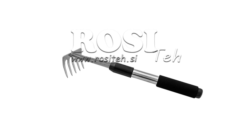 RACCOLTA CON MANICO IN ALLUMINIO, 5 DENTI