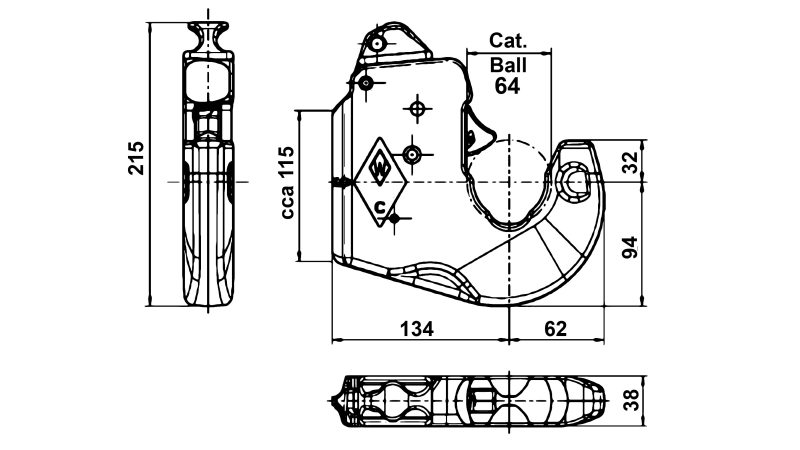 ΥΔΡΑΥΛΙΚΟ ΤΡΙΤΟ ΣΗΜΕΙΟ ΜΕ ΓΑΝΤΖΟ KAT.3 WALTERSCHEID
