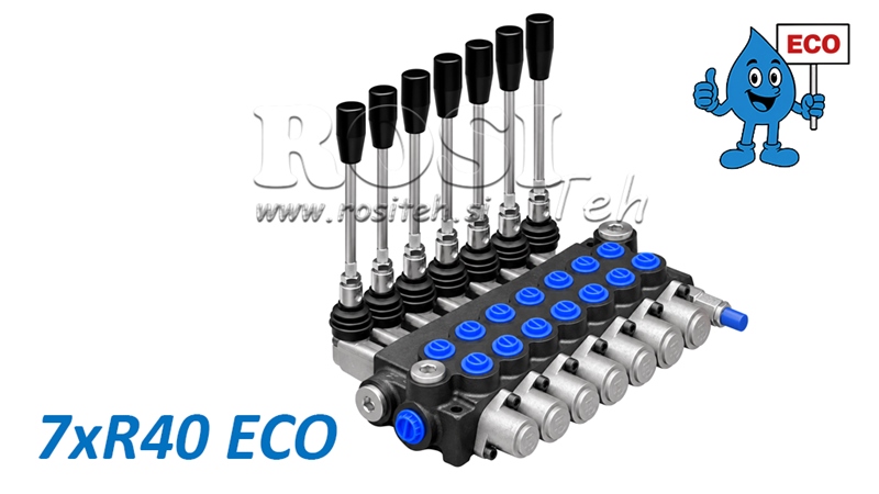 HYDRAULINEN KÄSIVENTTIILI – 7-LOHKOINEN SUUNTAVENTTIILI 7xR40 ECO